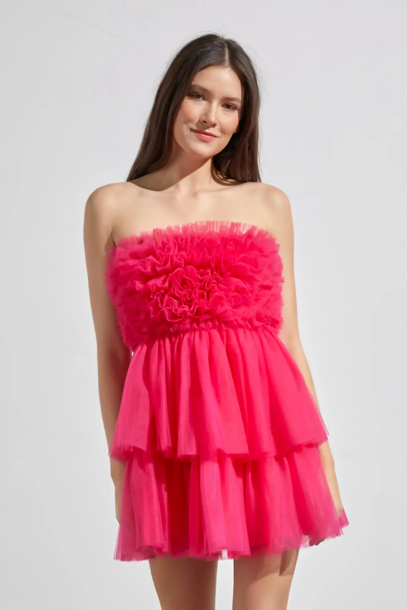 Ruffled Tube Babydoll Dress