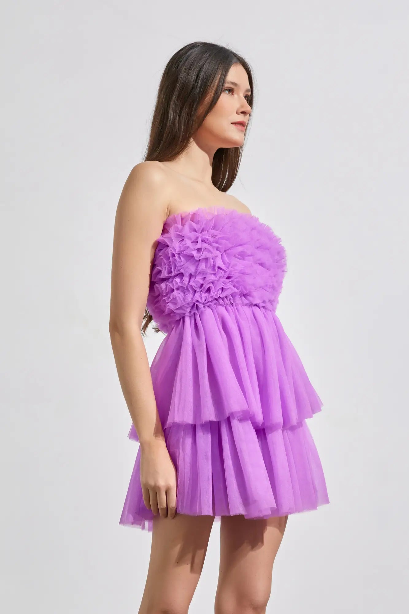 Ruffled Tube Babydoll Dress