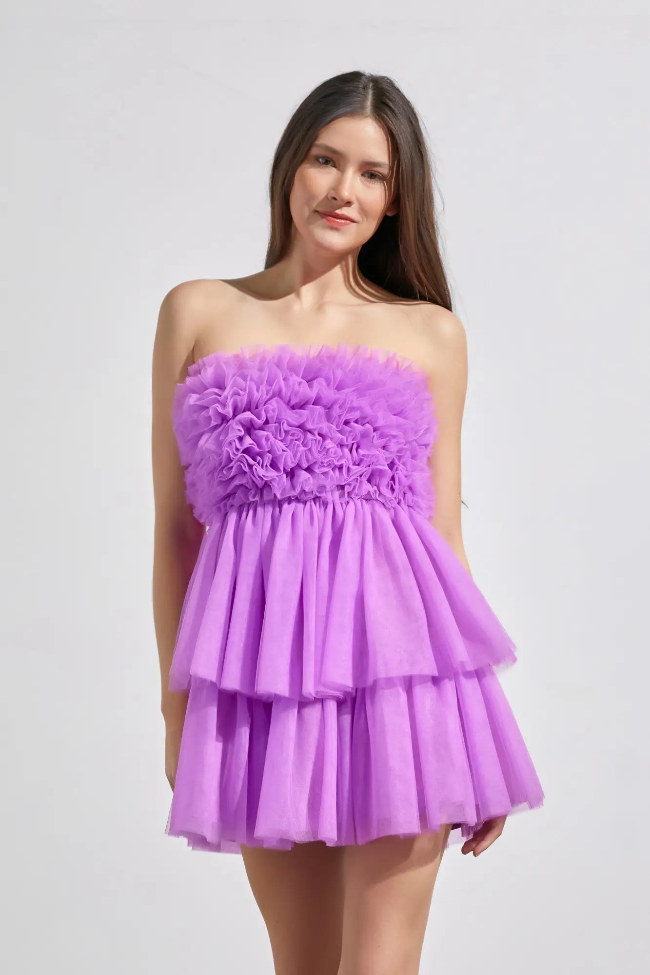 Ruffled Tube Babydoll Dress