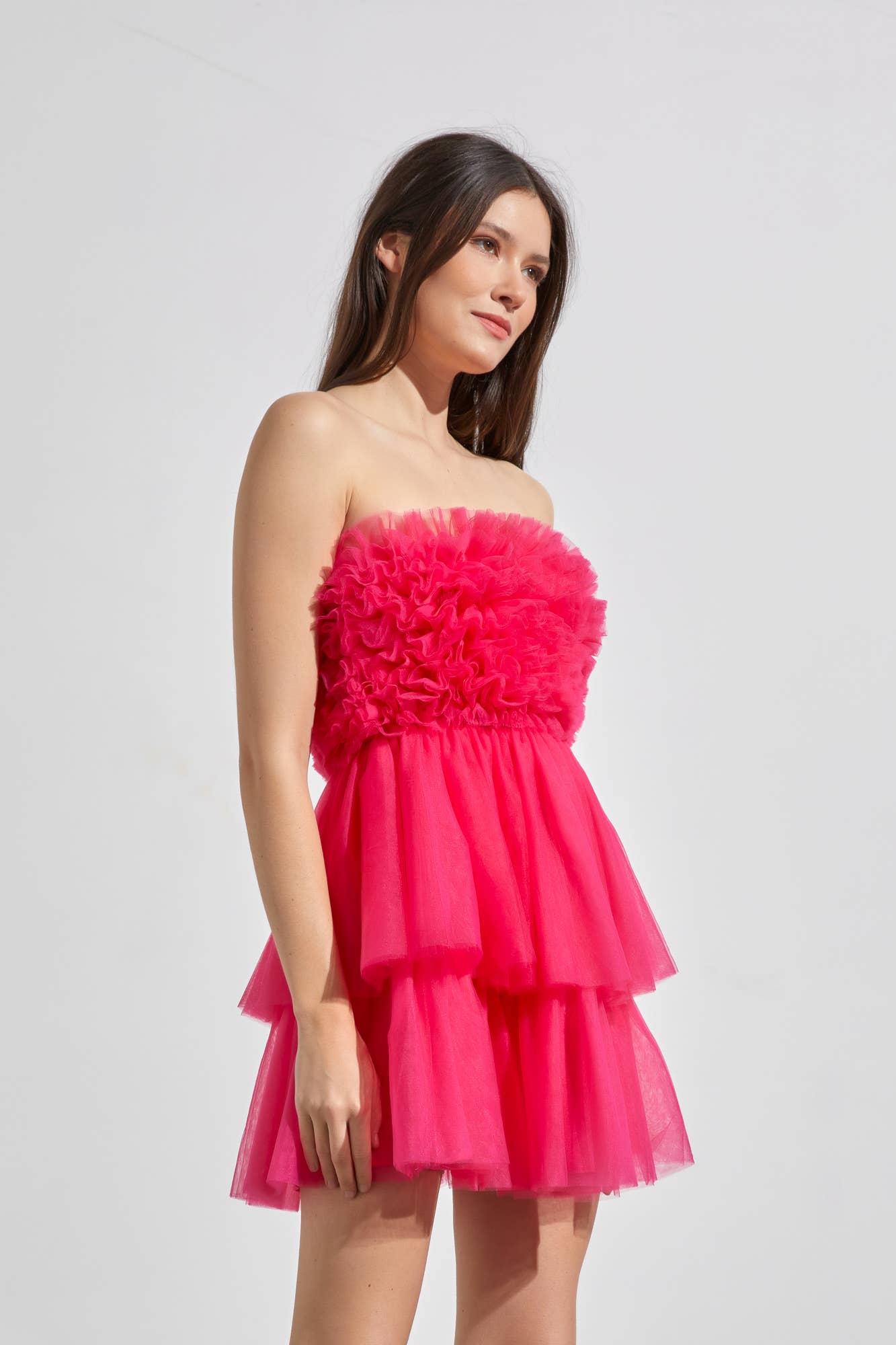 Ruffled Tube Babydoll Dress